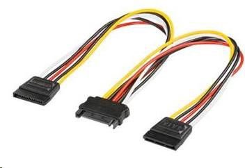 PremiumCord SATA 15-pin - SATA 15-pin x2, 0.2m, Multicolor (kfsa-21)