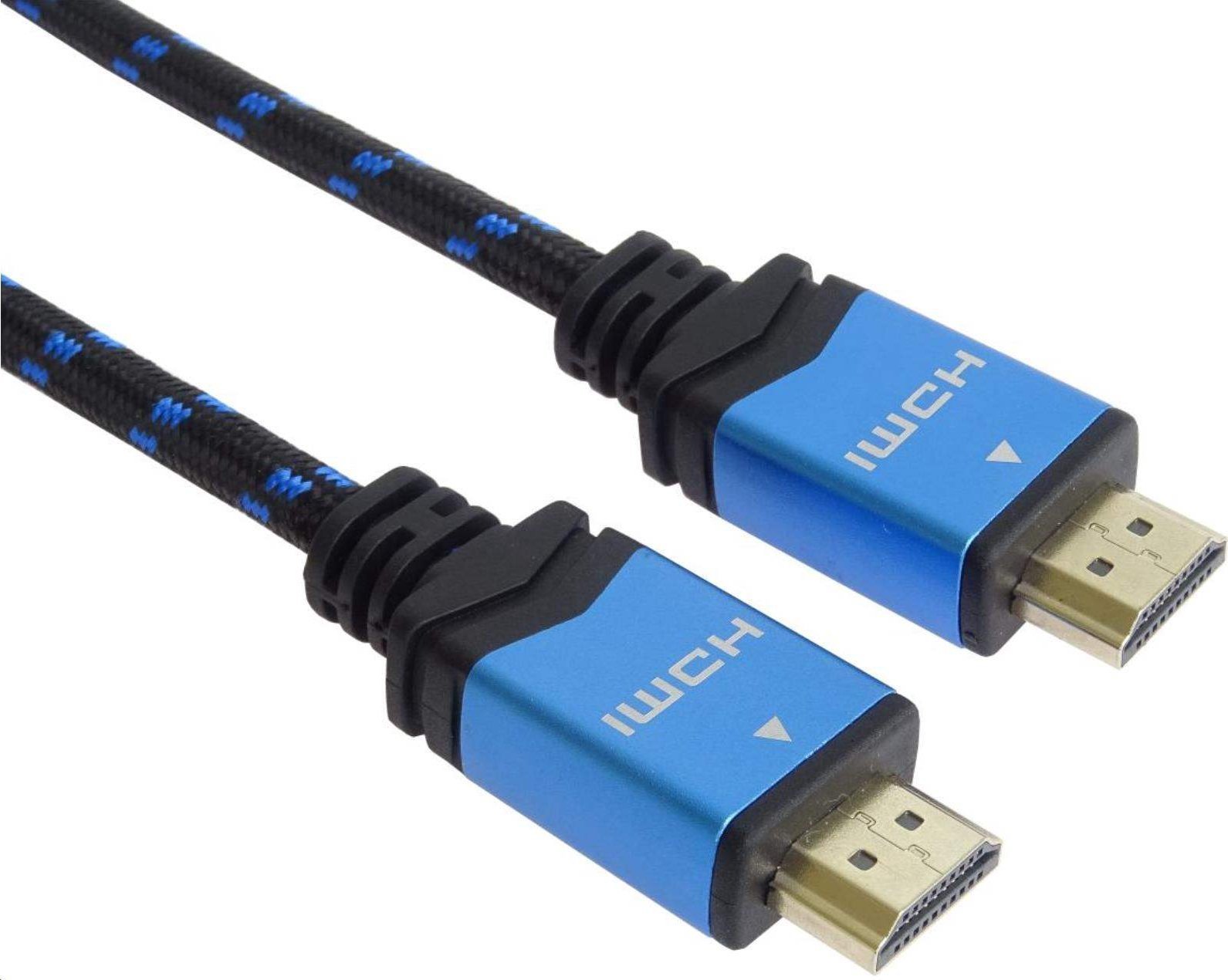 Cable PremiumCord HDMI - HDMI 0.5m blue (kphdm2m05)
