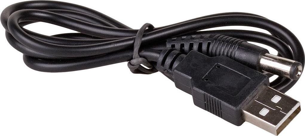 USB cable Akyga USB-A - DC 5.5 x 2.1 mm 0.8 m Black (AK-DC-01)