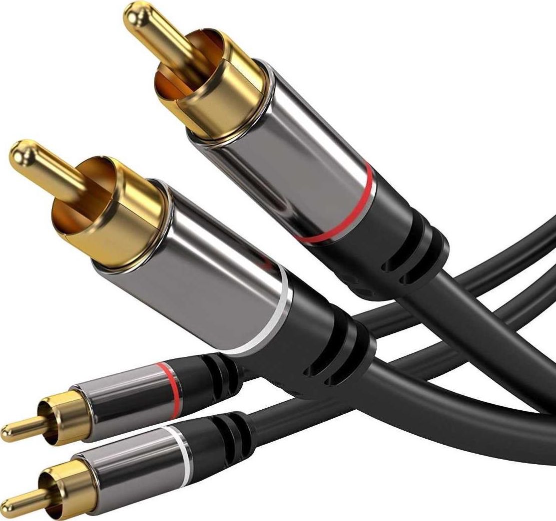 Cable PremiumCord RCA (Cinch) x2 - RCA (Cinch) x2 1.5m black (kjqccmm015)