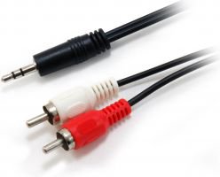 Cable Equip Jack 3.5mm - RCA (Cinch) x2 2.5m black (14709207)