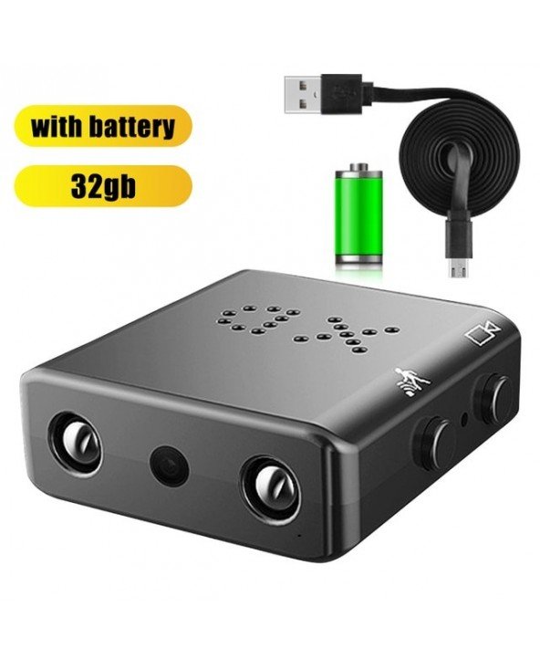 Mini kamera Full HD Mini kamera 1080p Apsauga Naktinis matymas Mikro kamera Judesio aptikimas Vaizdo balso įrašymas