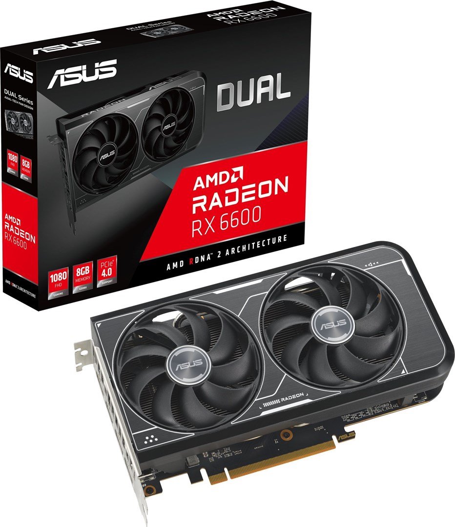 ASUS Dual -RX6600-8G-V3 AMD Radeon RX 6600 8 GB GDDR6