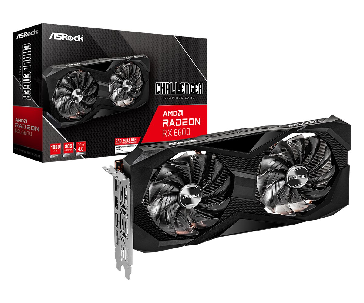 Vaizdo plokštė Asrock Challenger AMD Radeon RX 6600 D 8GB GDDR6