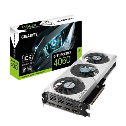 Vaizdo plokštė Gigabyte GV-N4060EAGLEOC ICE-8GD  NVIDIA  8 GB  GeForce RTX 4060  GDDR6  Memory