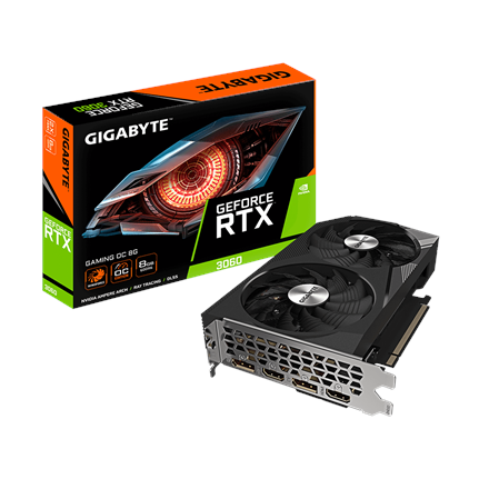 Vaizdo plokštė Gigabyte GV-N3060GAMING OC-8GD 2.0 NVIDIA 8 GB GeForce RTX 3060 	 GDDR6 PCI-E 4.0 HDM