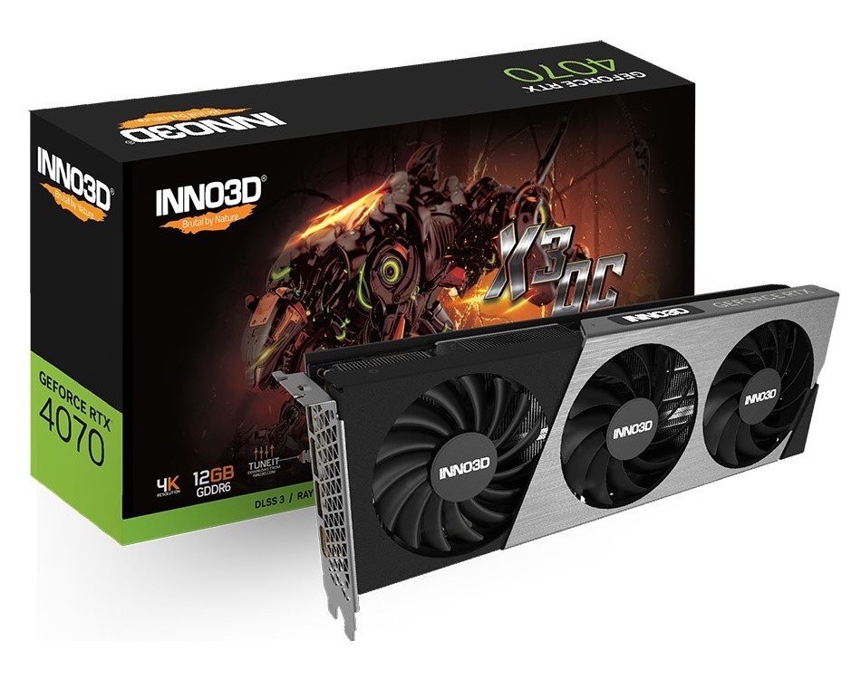 INNO3D RTX 4070 X3 OC 12 GB vaizdo plokštė