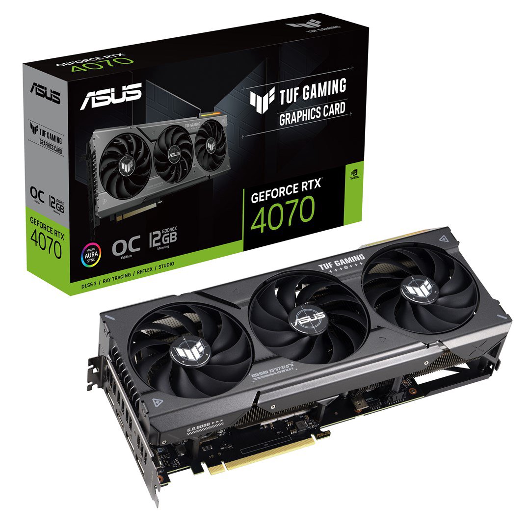 Vaizdo plokštė Asus  TUF-RTX4070-O12G-GAMING  NVIDIA  12 GB  GeForce RTX 4070  GDDR6X  DVI-D p