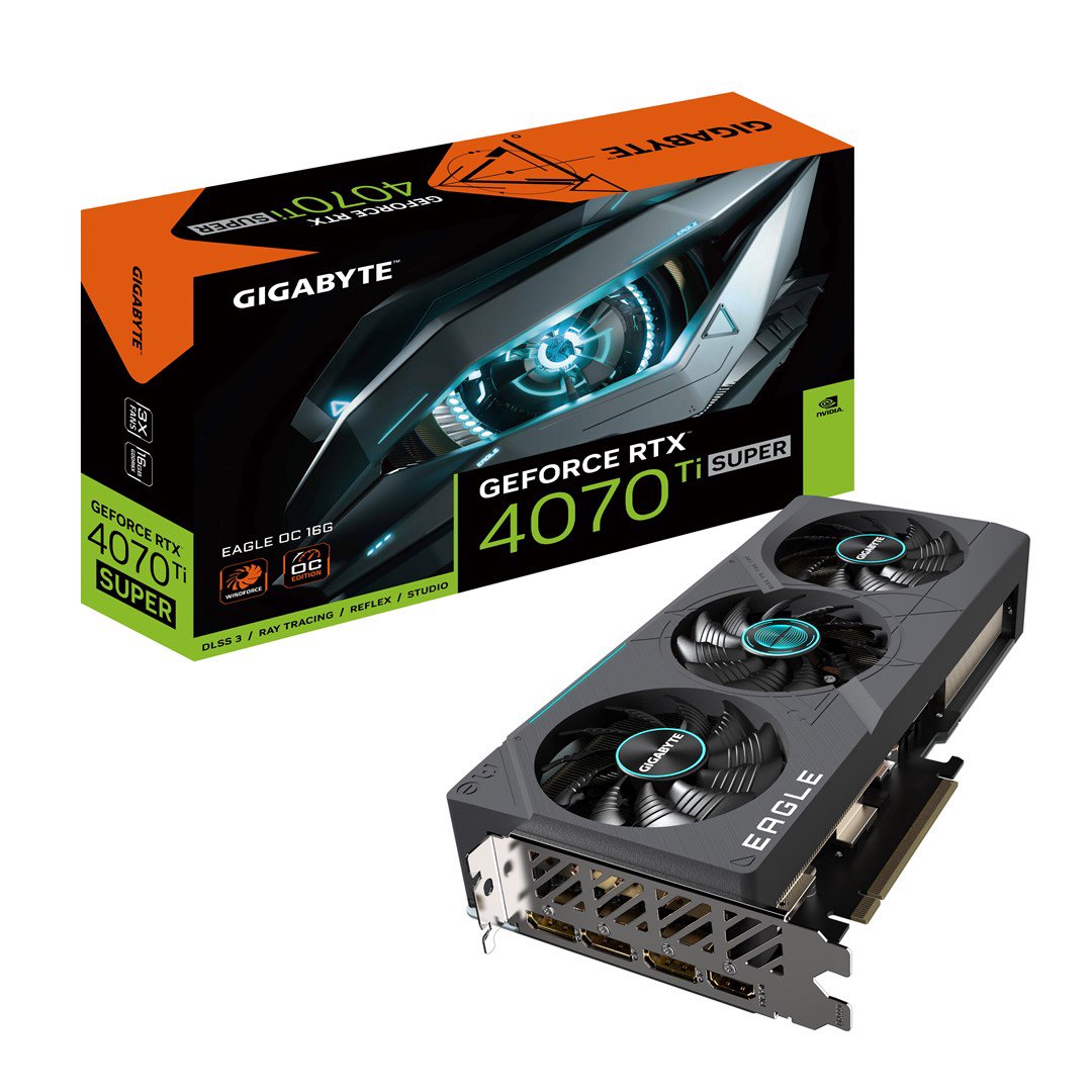 Vaizdo plokštė Gigabyte  GeForce RTX 4070 Ti SUPER EAGLE OC 16G  NVIDIA  16 GB  GeForce RTX 4070