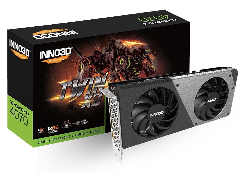 INNO3D RTX 4070 Twin X2 12 GB vaizdo plokštė