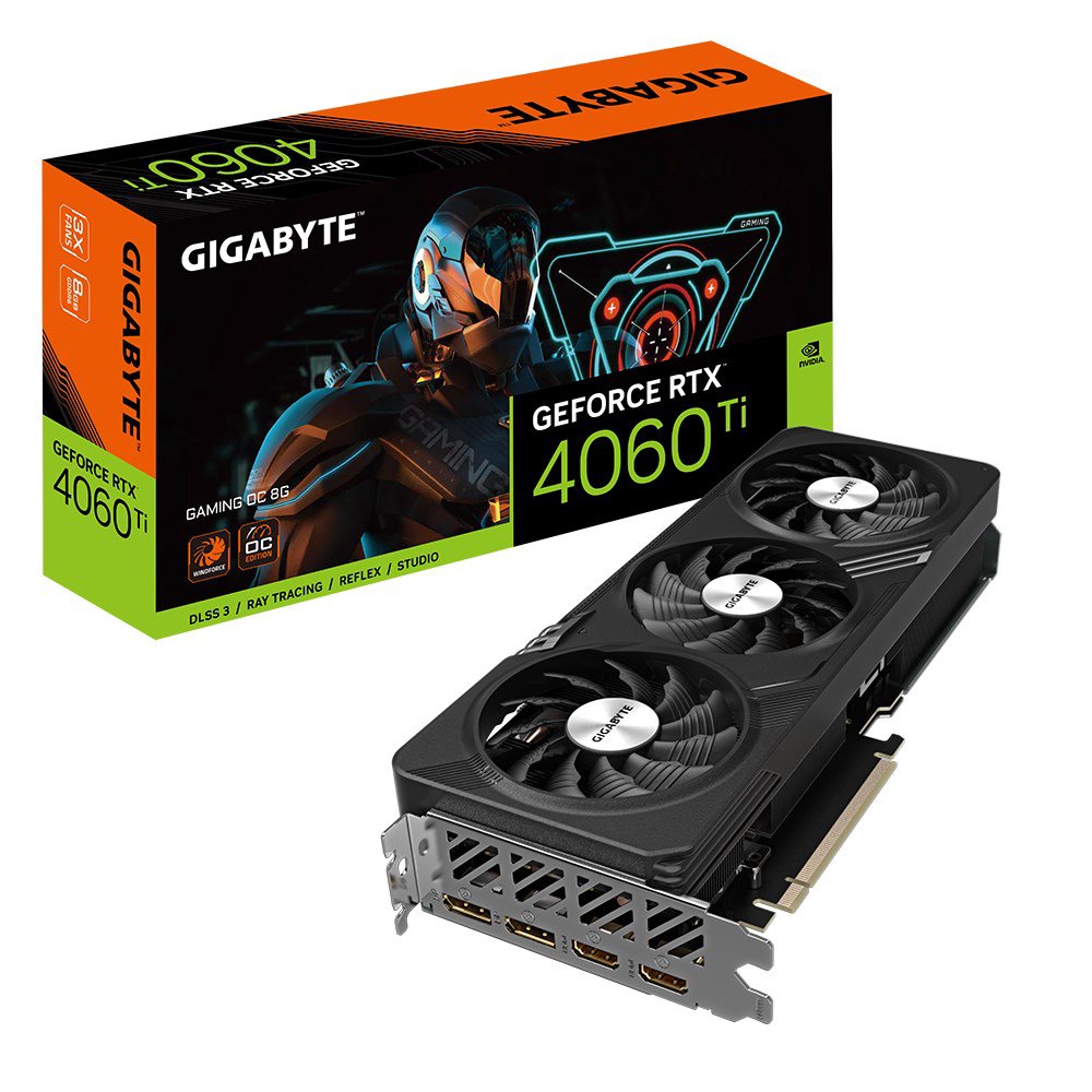 Vaizdo plokštė Gigabyte  GV-N406TGAMING OC-8GD 1.0  NVIDIA  8 GB  GeForce RTX 4060 Ti  GDDR6X