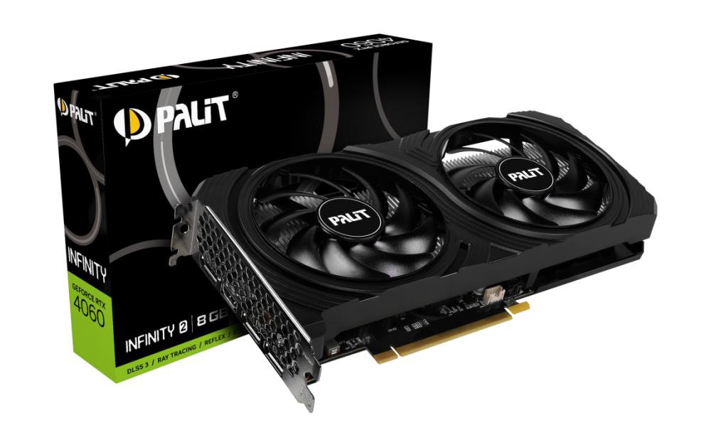 Graphics CardPALITNVIDIA GeForce RTX 40608 GBGDDR6128 bitPCIE 4