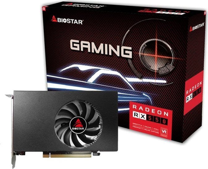 Vaizdo plokštė BIOSTAR Radeon RX 550 4GB GDDR5 4xHDMI (VA5505RG41)