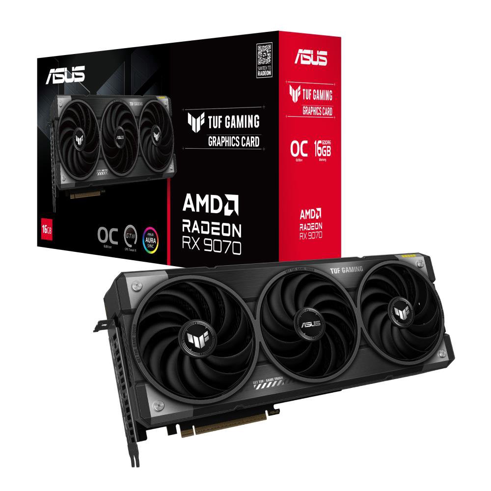 Graphics CardASUSAMD Radeon RX 907016 GBGDDR6256 bitPCIE 5.0 16xTriple slot