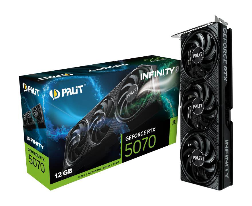 Graphics CardPALIT12 GBGDDR7192 bitPCIE 5.0 16xTriple slot