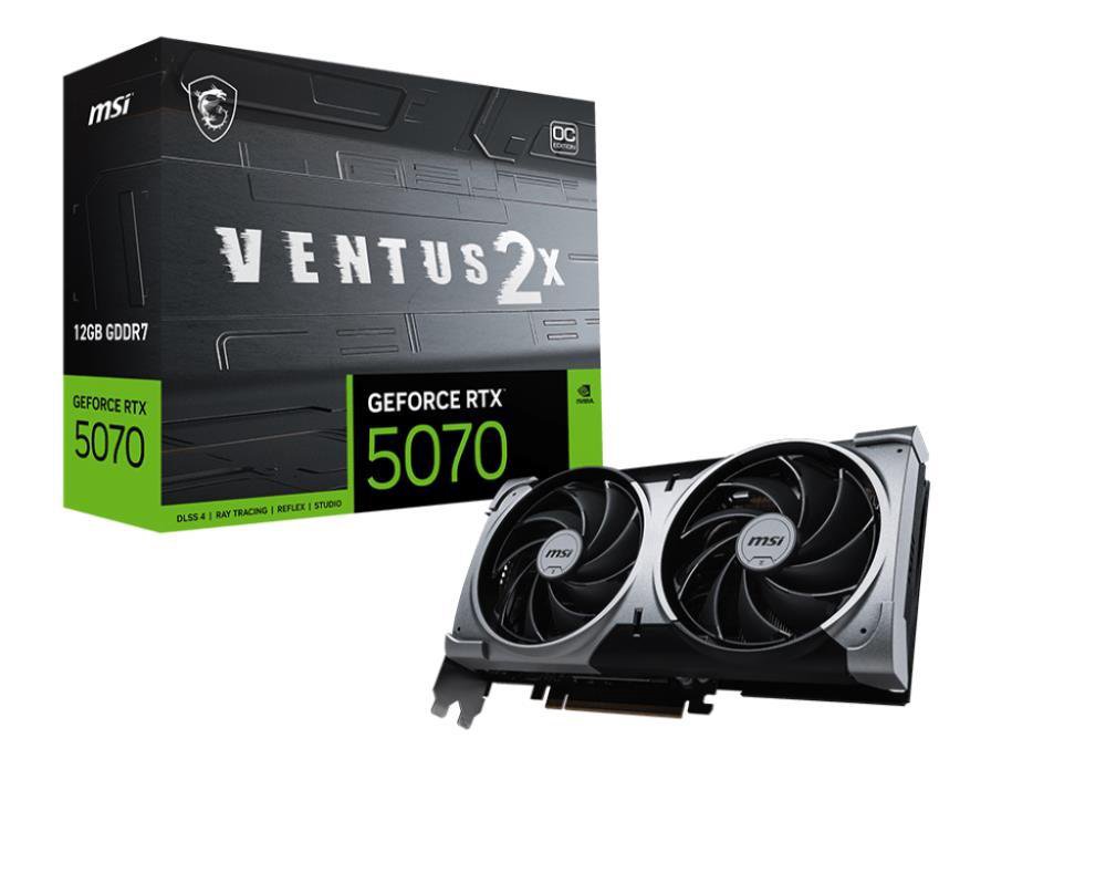 Graphics CardMSINVIDIA GeForce RTX 507012 GBGDDR7192 bitPCIE 5.0 16xDual Slot