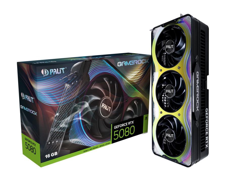 Graphics CardPALITNVIDIA GeForce RTX 508016 GBGDDR7256 bitPCIE 5.0 16xTriple slot