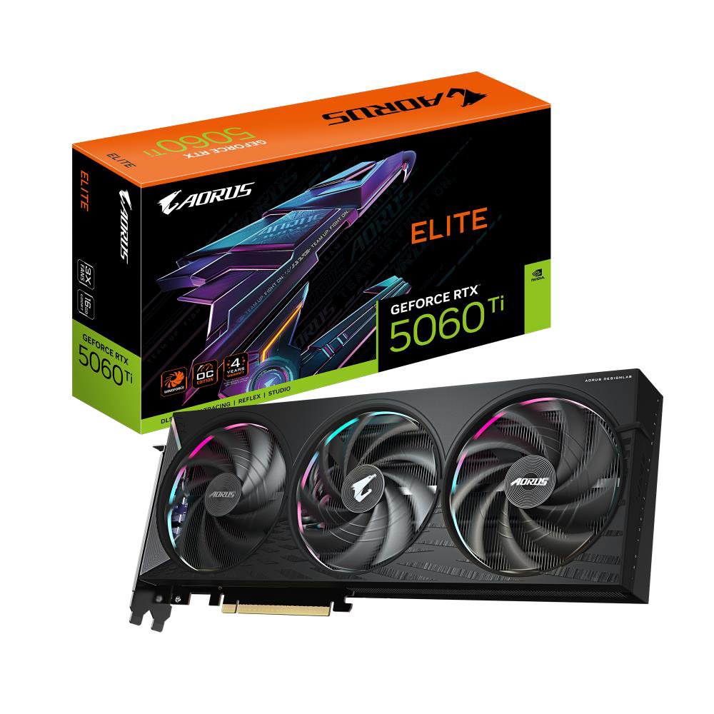 Graphics CardGIGABYTENVIDIA GeForce RTX 5060 Ti16 GBGDDR7128 bitPCIE 5.0 16xGPU 2722