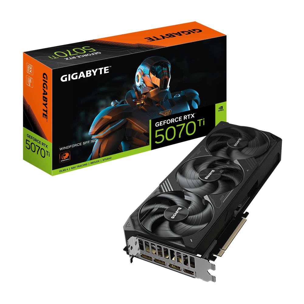Graphics CardGIGABYTENVIDIA GeForce RTX 5070 Ti16 GBGDDR7256 bitPCIE 5.0 16xGPU 2452