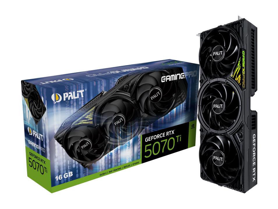 Graphics CardPALITNVIDIA GeForce RTX 5070 Ti16 GBGDDR7256 bitPCIE 5.0 16xGPU 2295 MHzTriple