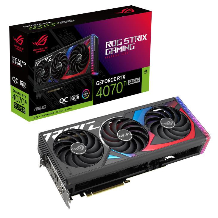 Vaizdo plokštė Asus ROG Strix GeForce RTX 4070 Ti SUPER 16GB GDDR6X OC Edition  NVIDIA  16 GB  Ge