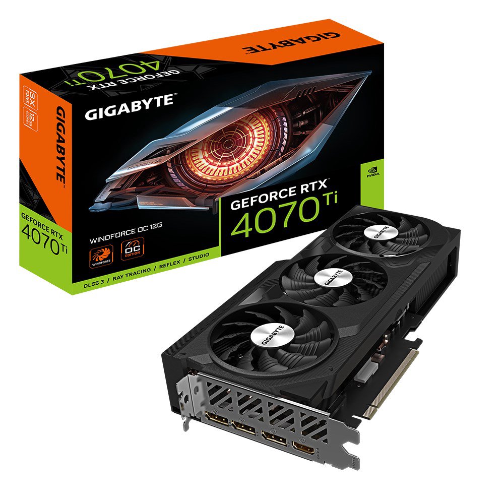 Vaizdo plokštė GIGABYTE GV-N4070WF3OC-12GD NVIDIA GeForce RTX 4070 Ti 12 GB GDDR6X DLSS 3