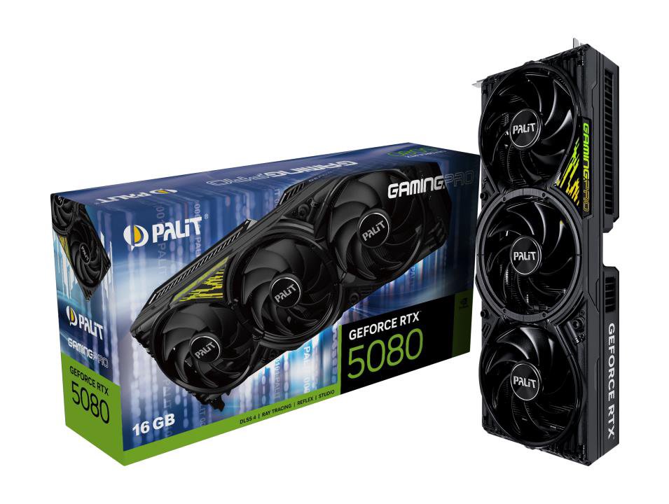 Graphics CardPALITNVIDIA GeForce RTX 508016 GBGDDR7256 bitPCIE 5.0 16xTriple slot