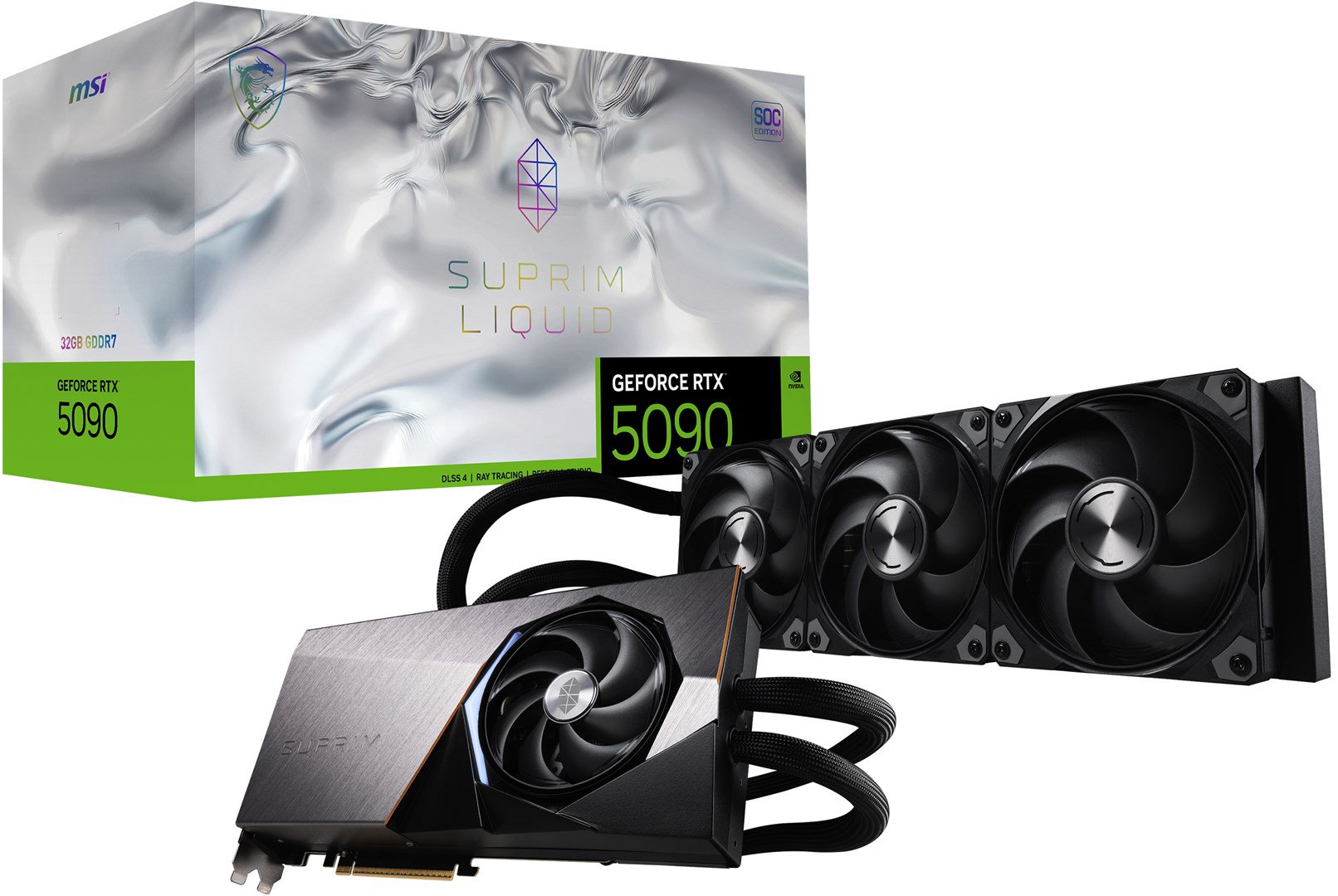 MSI SUPRIM GEFORCE RTX 5090 32G LIQUID SOC vaizdo plokštė NVIDIA 32 GB GDDR7