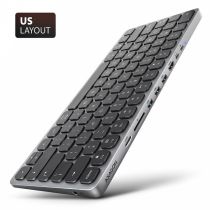 KEYBOARD + I/ O HUB 9IN1/ 0.6M HMC-KB-US AXAGON