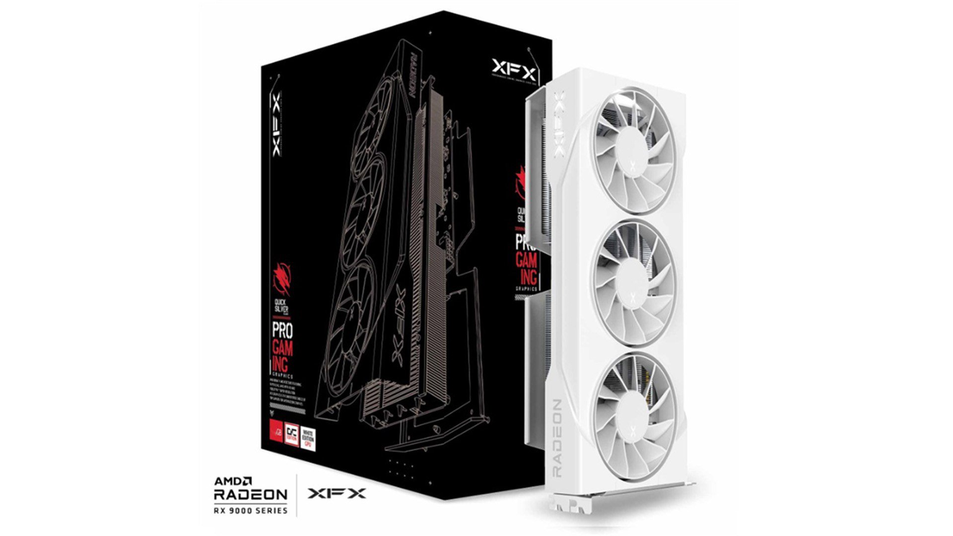 Vaizdo plokštė. XFX SWIFT RX 9060XT OC White 3-FAN 16GB