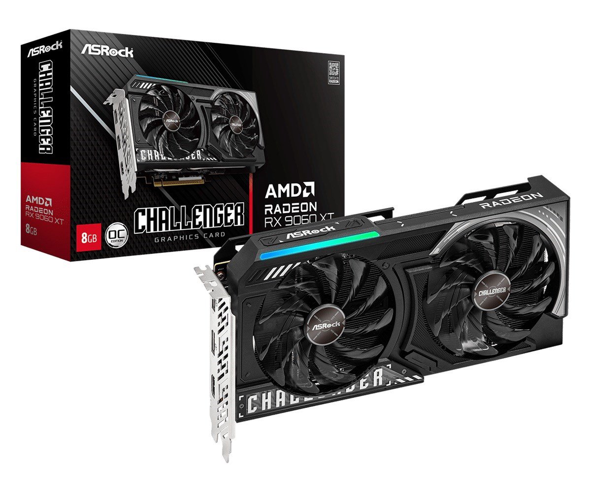 Vaizdo plokštė. Asrock RX9060XT Challenger 8GB OC