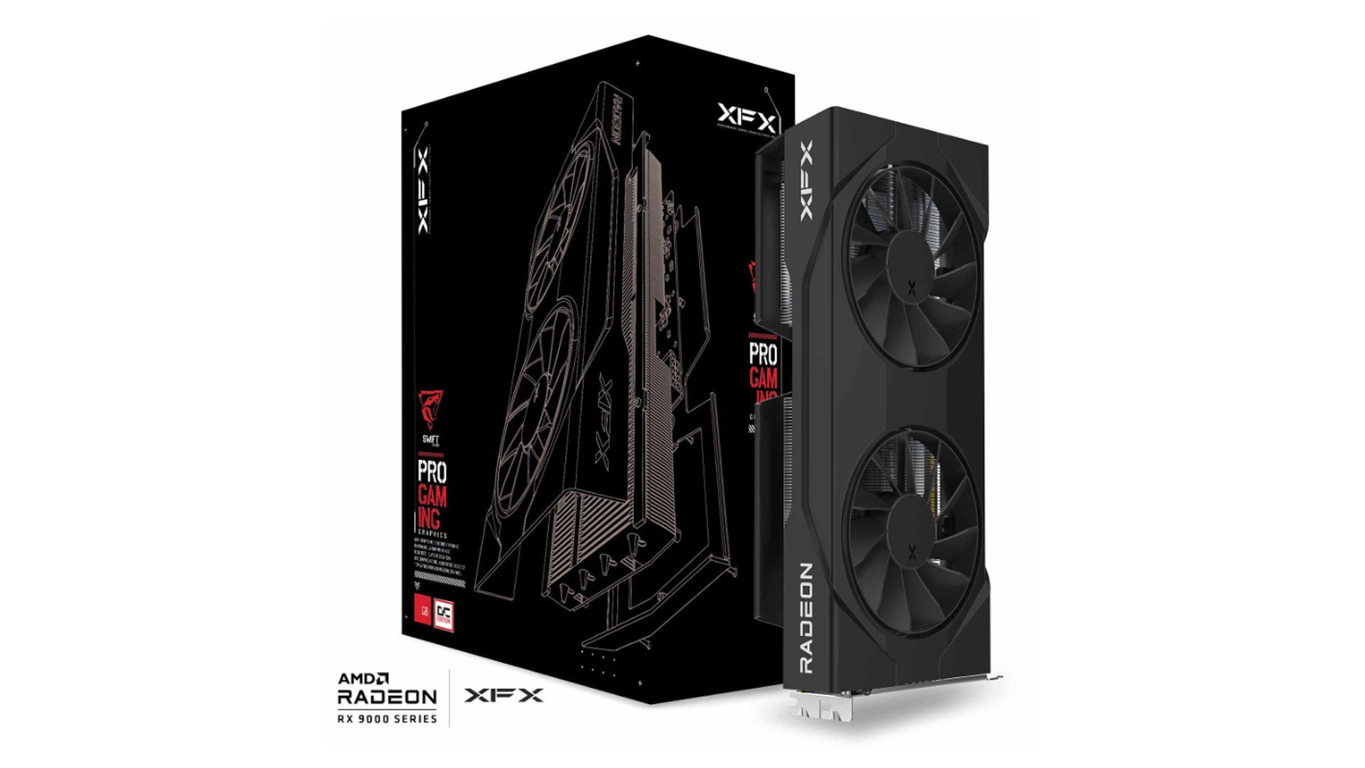 Vaizdo plokštė. XFX Swift RX 9060XT OC 8 GB