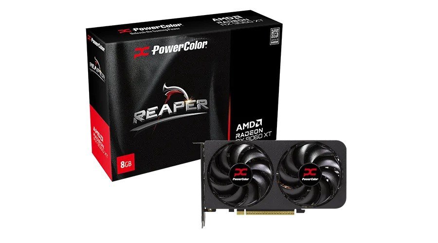 Vaizdo plokštė. "PowerColor RX9060XT 8G-A