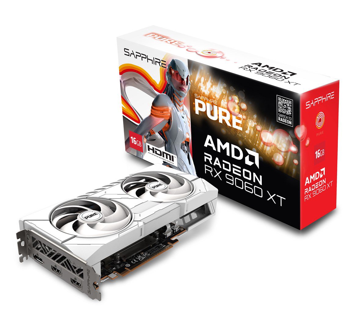 Vaizdo plokštė. SAPPHIRE PURE RX 9060 XT GAMING OC 16GB