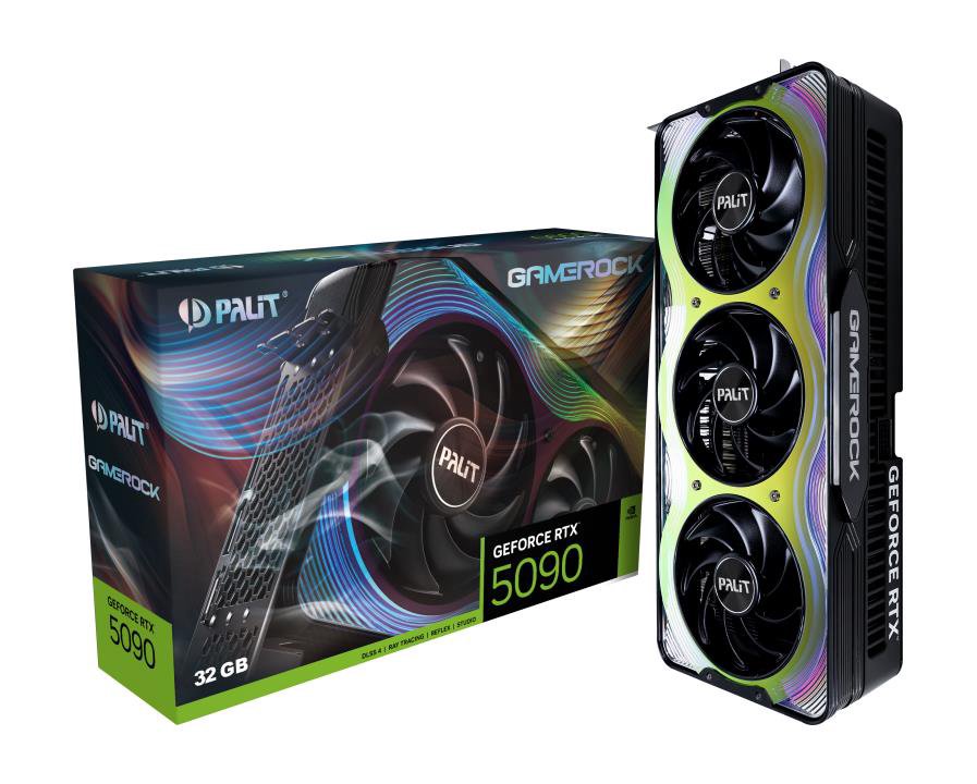 Graphics CardPALITNVIDIA GeForce RTX 509032 GBGDDR7512 bitPCIE 5.0 16xTriple slot