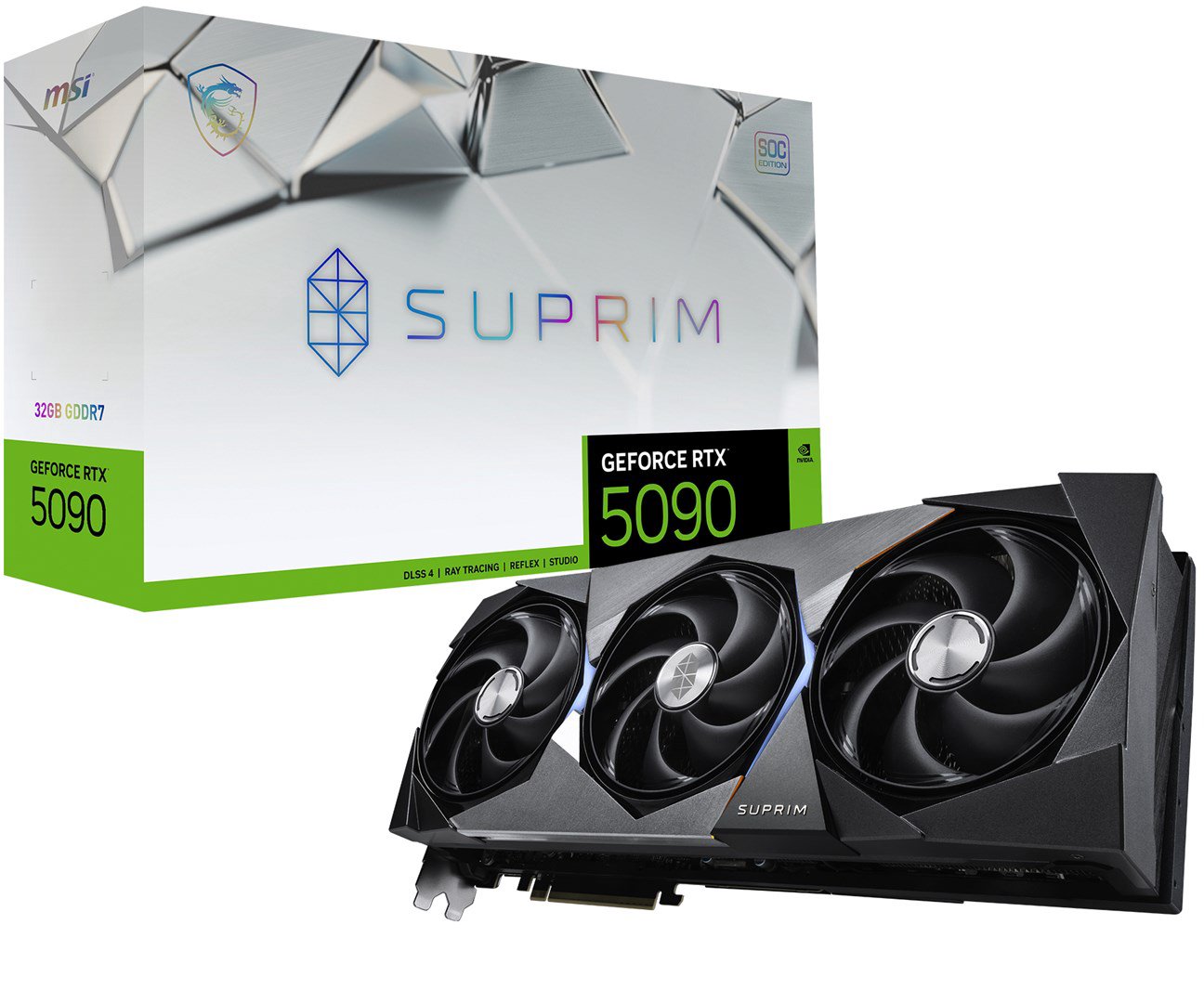 MSI SUPRIM GEFORCE RTX 5090 32G SOC vaizdo plokštė NVIDIA 32 GB GDDR7