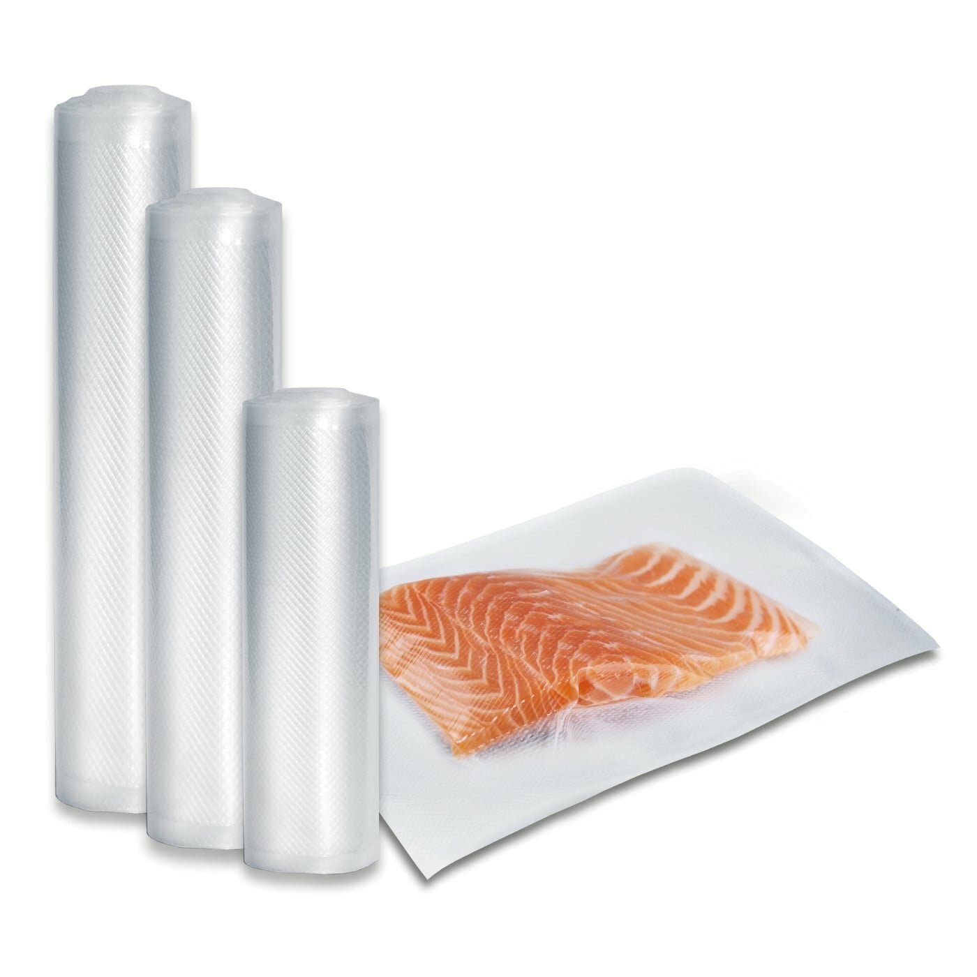 Vakuumavimo maišelių rinkinys Caso Foil set 2 for vacuuming + Sous Vide Cooking 01236 išmatavimai (W x L) 30 x 40 cm, 20 x 600 cm, 28 x 600 cm, 30 x 60