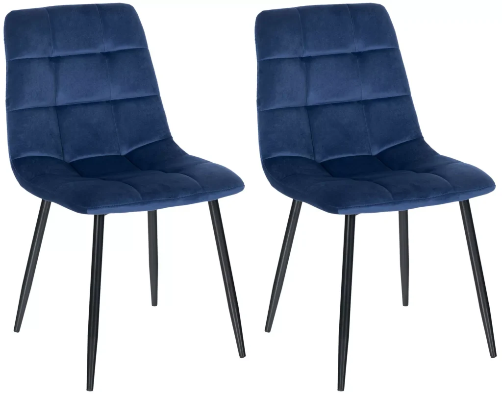 2 "Tilde" velvetinių valgomojo kėdžių rinkinys