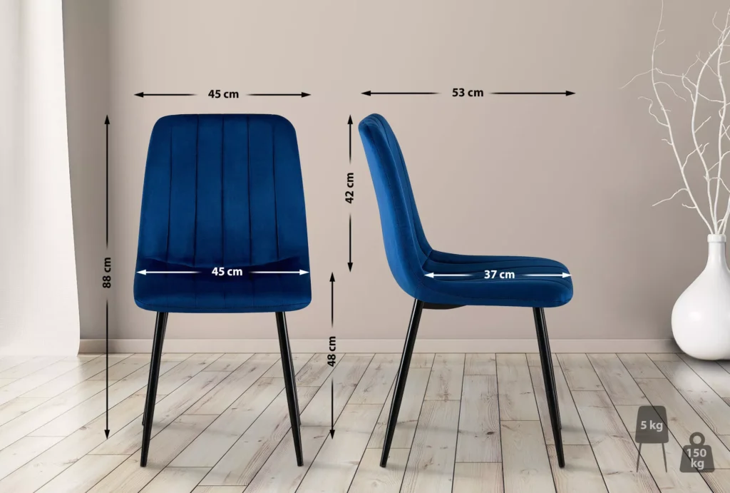 4 kėdžių rinkinys "Dijon velvet