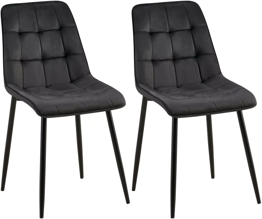 2 "Gifford" velvetinių valgomojo kėdžių rinkinys