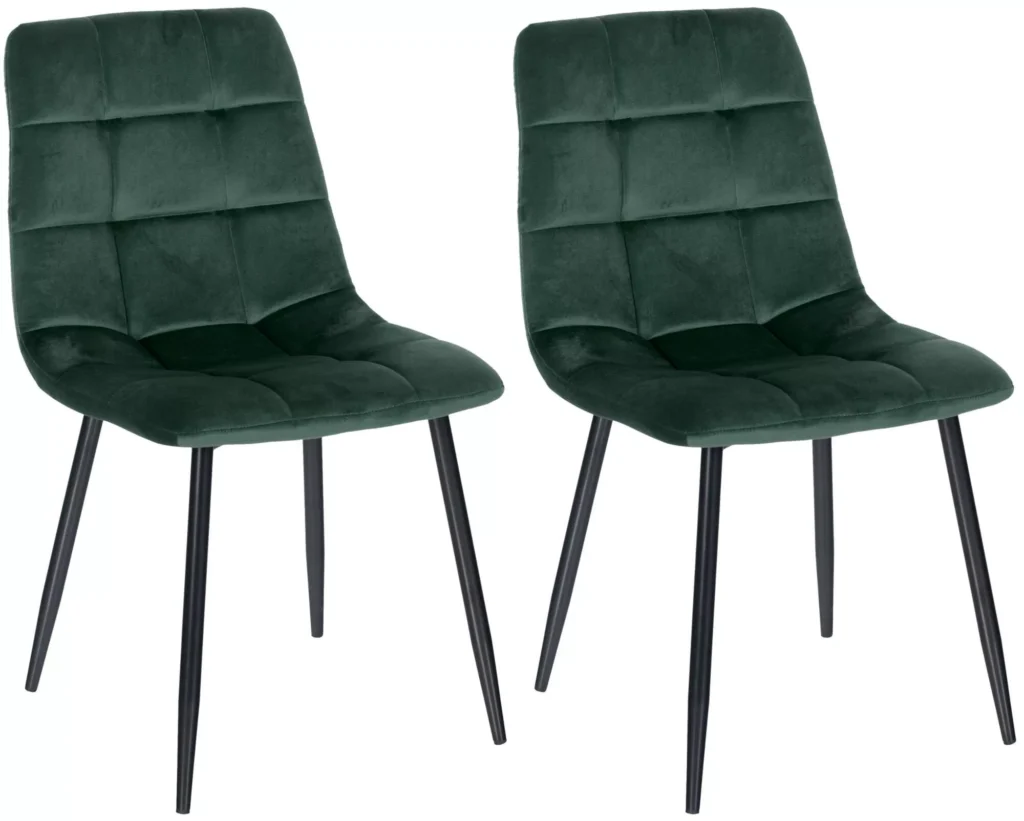2 "Tilde" velvetinių valgomojo kėdžių rinkinys