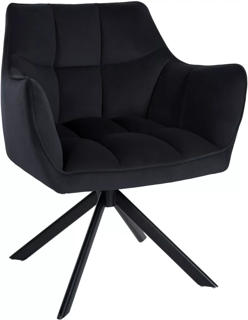 Valgomojo kėdė "Swing velvet black