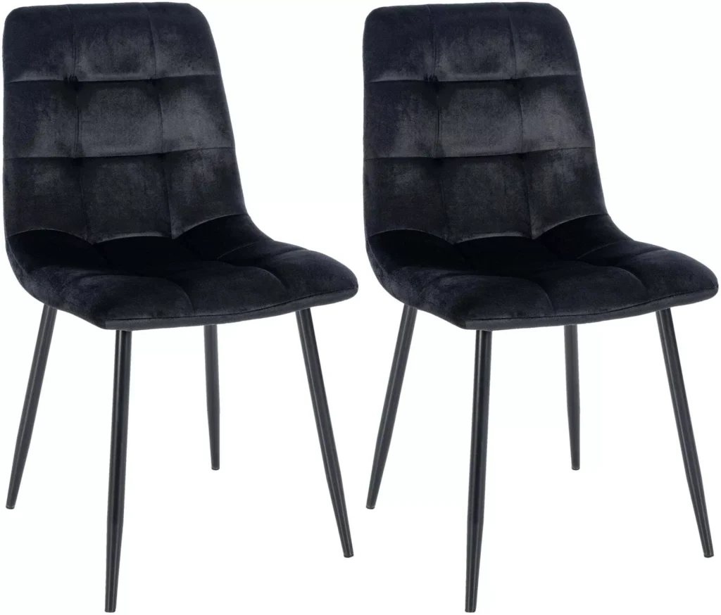 2 "Tilde" velvetinių valgomojo kėdžių rinkinys