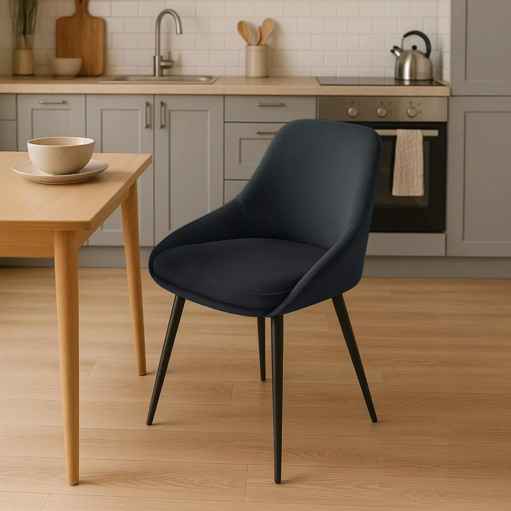 Valgomojo kėdė "Elmira velvet black