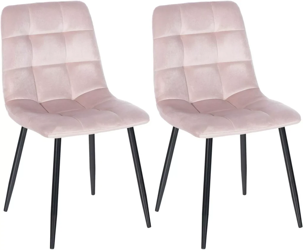 2 "Tilde" velvetinių valgomojo kėdžių rinkinys
