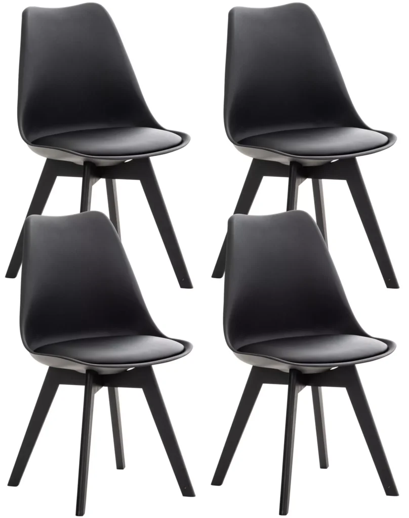 4 "Linares" plastikinių kėdžių rinkinys