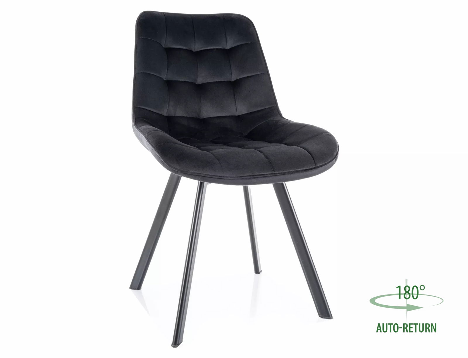 Kėdė Monti Velvet, juoda