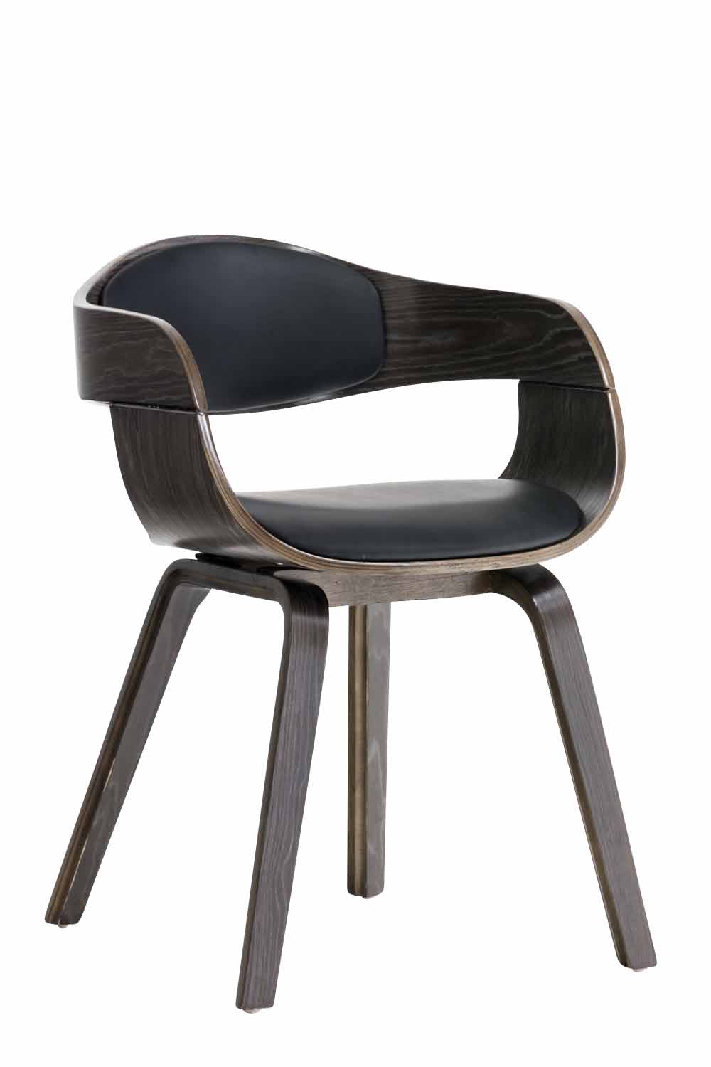Kėdė "Kingston Leatherette" juoda/pilka