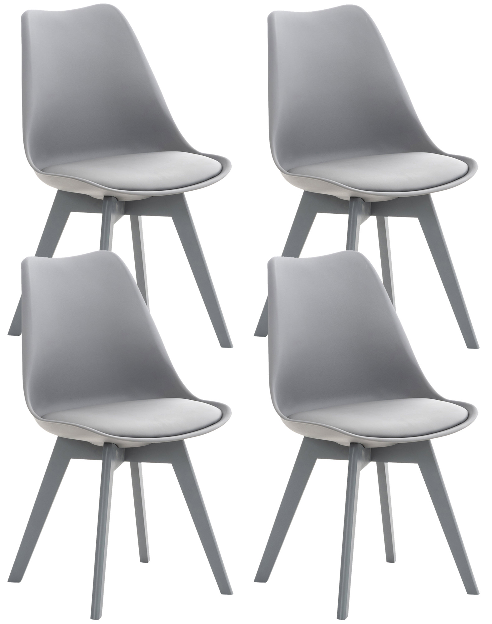 4 "Linares" plastikinių kėdžių rinkinys