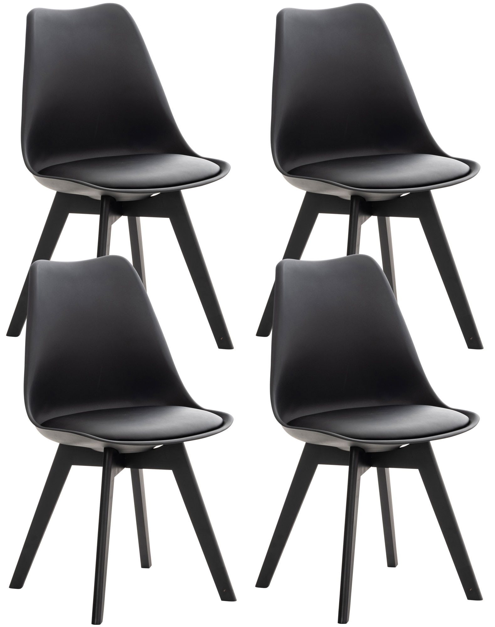 4 "Linares" plastikinių kėdžių rinkinys